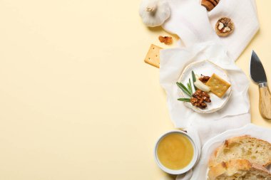 Lezzetli Fransız yemeği kavramı - Camembert peyniri