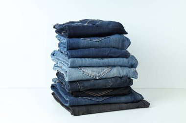 Modern gündelik kıyafet kavramı - kot pantolon, kot pantolon