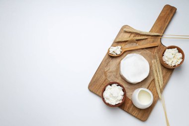 Lezzetli gıda kavramı - farklı süt ürünleri