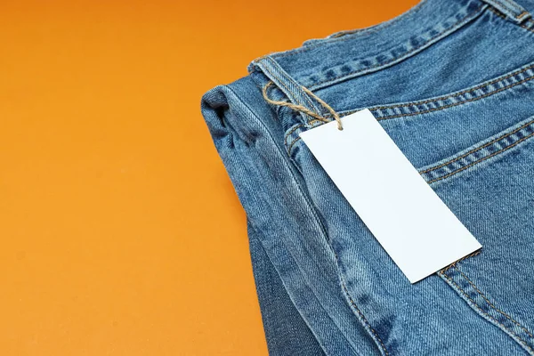 Concepto Ropa Casual Moderna Jeans Espacio Para Texto — Foto de Stock