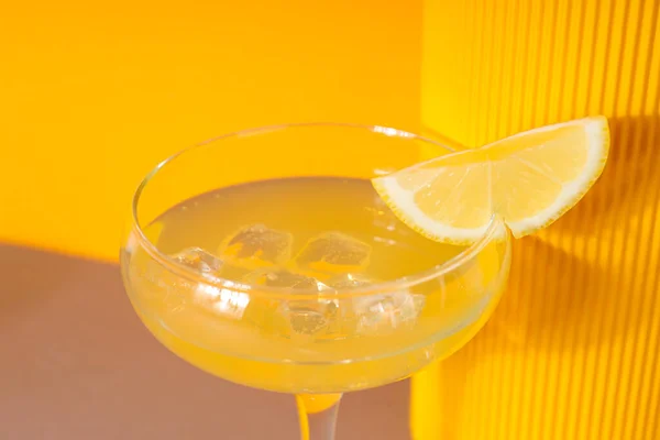 Concept Fresh Summer Drink Limoncello Cocktail — Stok Foto