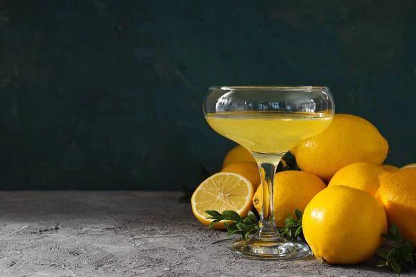 Concetto Bevanda Fresca Estiva Cocktail Limoncello — Foto Stock