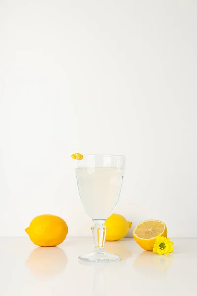 Concepto Bebida Fresca Verano Cóctel Limoncello — Foto de Stock