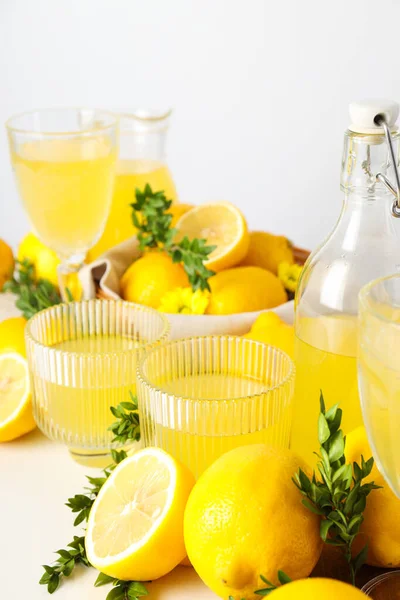 stock image Concept of fresh summer drink - Limoncello cocktail