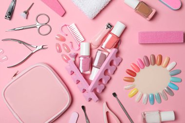 Tırnak sanatı kavramı, pedikür ve manikür aletleri.