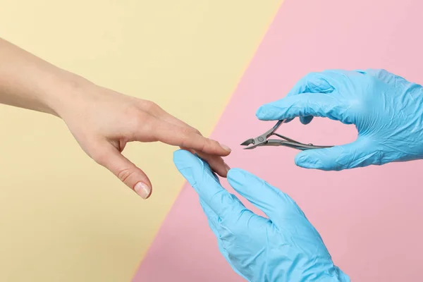Koncepcja Sztuki Paznokci Narzędzia Pedicure Manicure — Zdjęcie stockowe