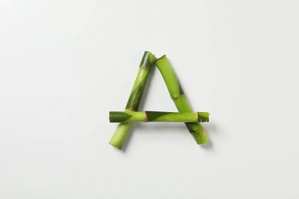 白色背景下的竹子概念 — 图库照片