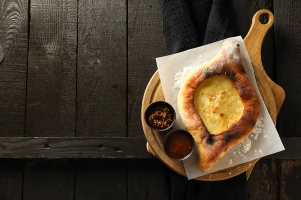 stock image National Georgian cuisine food, flour product - Khachapuri