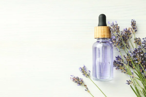 Konzept Der Haut Und Gesichtspflege Lavendelkosmetik — Stockfoto