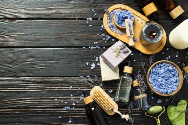 Cilt ve yüz bakımı kavramı, lavanta kozmetik