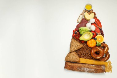 Farklı ürünler, market konsepti, yemek malzemeleri.