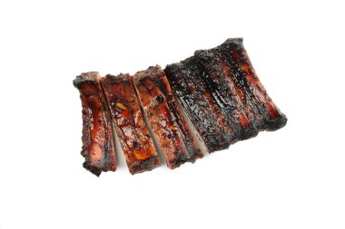 Beyaz arkaplanda izole edilmiş PNG ve Lezzetli BBQ eti