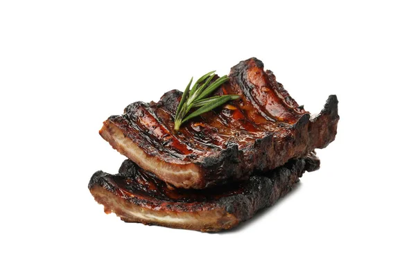Png Вкусное Мясо Барбекю Изолированы Белом Фоне — стоковое фото