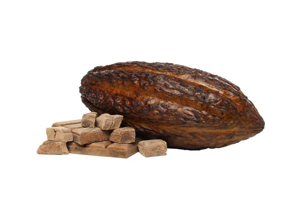 Png Összetevő Csokoládé Kakaó Elszigetelt Fehér Alapon — Stock Fotó
