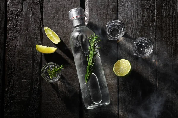 Concepto Bebida Alcohólica Fuerte Vodka Alcohol —  Fotos de Stock
