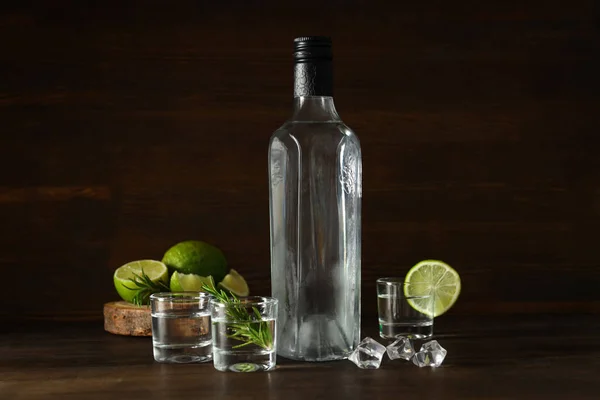 Conceito Bebida Alcoólica Forte Álcool Vodka — Fotografia de Stock