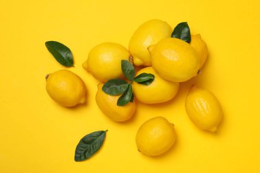 Lezzetli turunçgil meyvesi kavramı. Lezzetli limon.