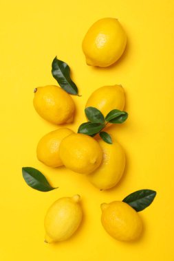 Lezzetli turunçgil meyvesi kavramı. Lezzetli limon.