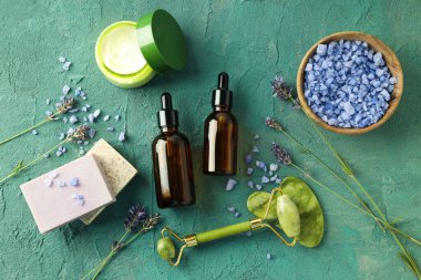 Cilt ve yüz bakımı kavramı, lavanta kozmetik