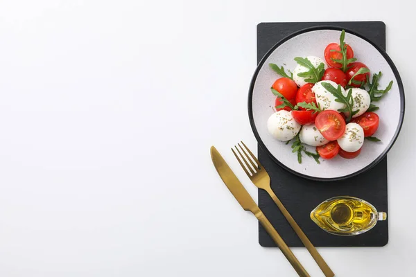 Lezzetli Talyan Mutfağı Kavramı Caprese Salatası — Stok fotoğraf