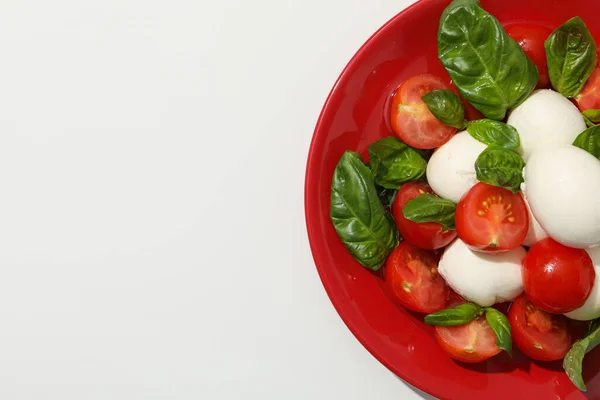 Conceptul Mâncare Delicioasă Din Bucătăria Italiană Salată Caprese — Fotografie, imagine de stoc
