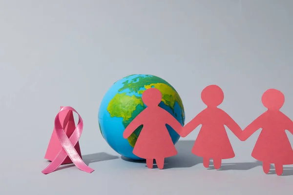 World Cancer day, concept of female cancer