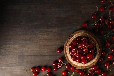 Taze yaz yemeği kavramı - lezzetli kiraz