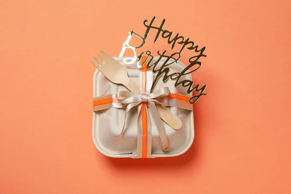 Concept Congratulation Celebration Bento Cake Box — Stock Photo, Image