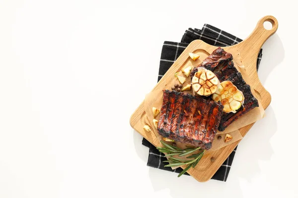 Comida Frita Saborosa Costelas Churrasco Carne Frita Saborosa — Fotografia de Stock