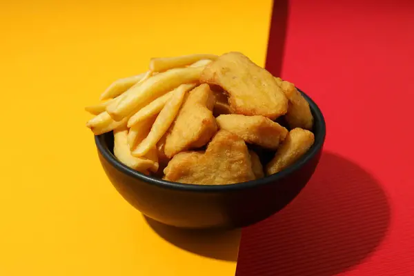 Concept Tasty Fast Food Delicious Nuggets — Stock Photo, Image