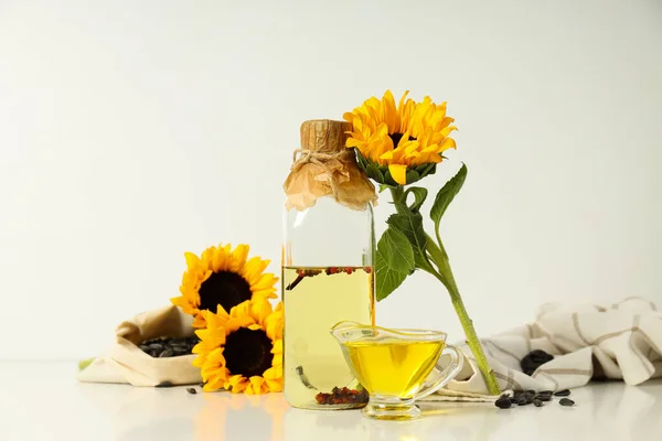 stock image Concept of ingredients for cooking - Sunflower oil