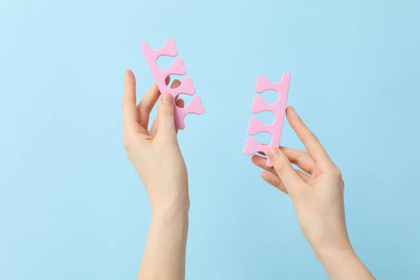 Concept of nail art, tools for pedicure and manicure