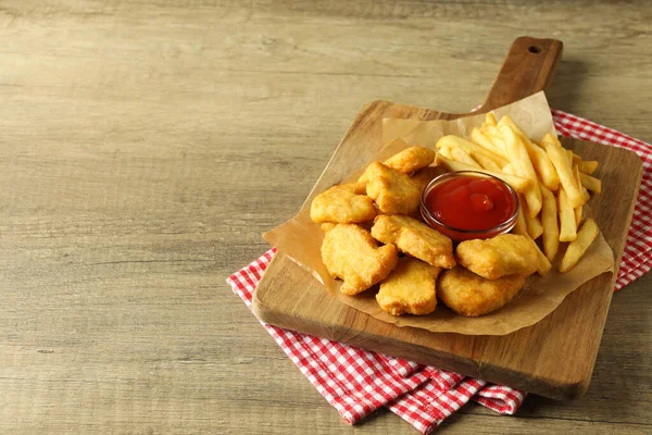 stock image Concept of tasty fast food - delicious nuggets