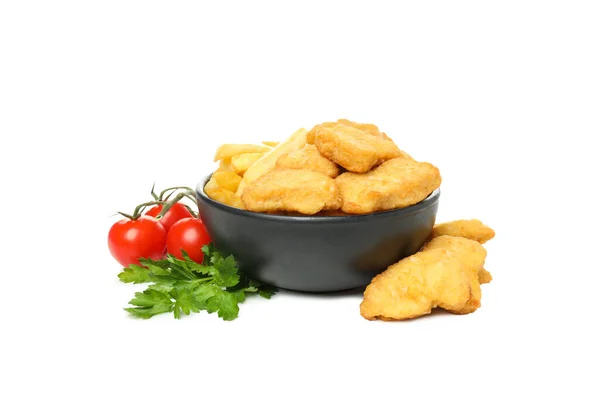 Png Concept Fast Food Nuggets Isolated White Background — Stock Photo, Image