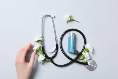 Farklı hastalıklar kavramı - astım, akciğer hastalığı