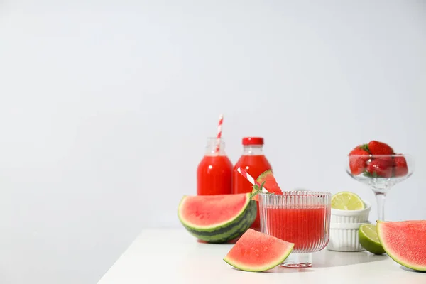 Концепція Свіжого Смачного Літнього Напою Кавунова Софі — стокове фото