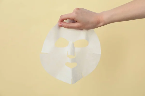Concepto Cuidado Cara Piel Con Máscara Cosmética — Foto de Stock