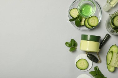 Yüz ve cilt bakımı kavramı - salatalık kozmetik