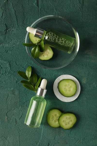 stock image Concept of face and skin care - cucumber cosmetic