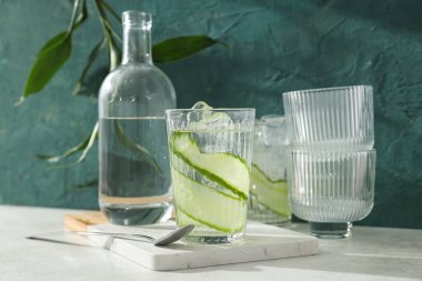 Taze yaz içeceği kavramı - tuzlu kokteyl