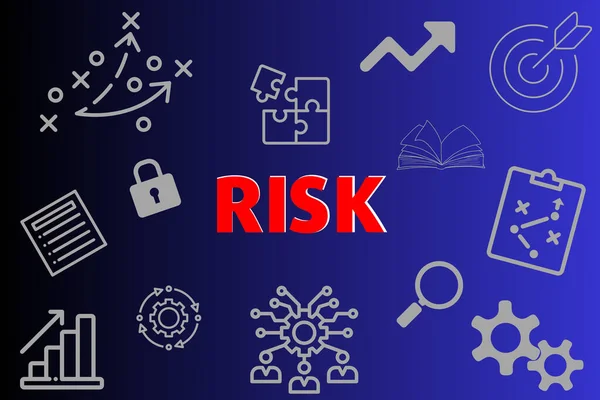 Begrip Risico Risico Het Leven Het Bedrijfsleven — Stockfoto