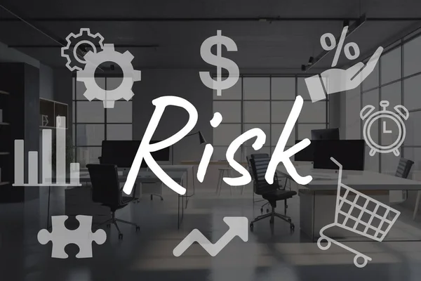 Концепція Ризику Ризик Житті Бізнесі — стокове фото