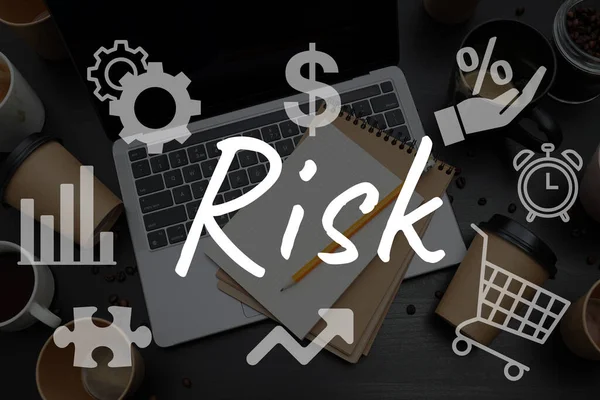 Kockázat Kockázat Életben Üzleti Életben — Stock Fotó