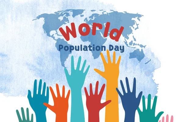 Παγκόσμια Ημέρα Πληθυσμού Ιουλίου Εικόνα Για Την Παγκόσμια Ημέρα Πληθυσμού — Φωτογραφία Αρχείου