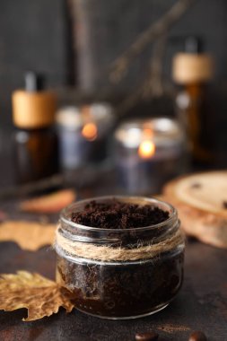 Cilt ve yüz bakımı kavramı, kahve fırçası