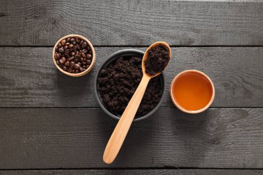 Cilt ve yüz bakımı kavramı, kahve fırçası