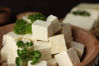 Asya mutfağının geleneksel bileşeni, soya peyniri, soya peyniri.
