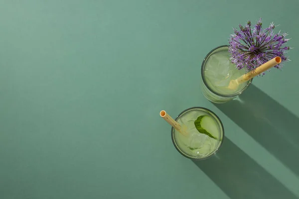 Conceito Bebida Fresca Verão Coquetel Salmoura — Fotografia de Stock