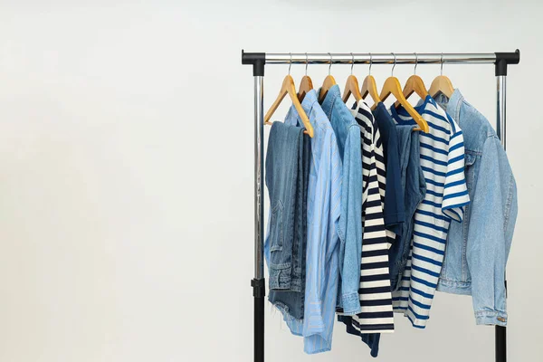 Wardrobe Rack Different Clothes Concept Different Clothes — Stock Photo, Image