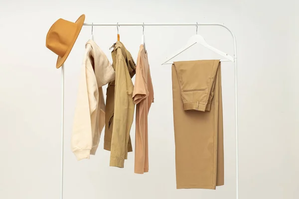 Шафа Стійка Різним Одягом Концепція Різного Одягу — стокове фото